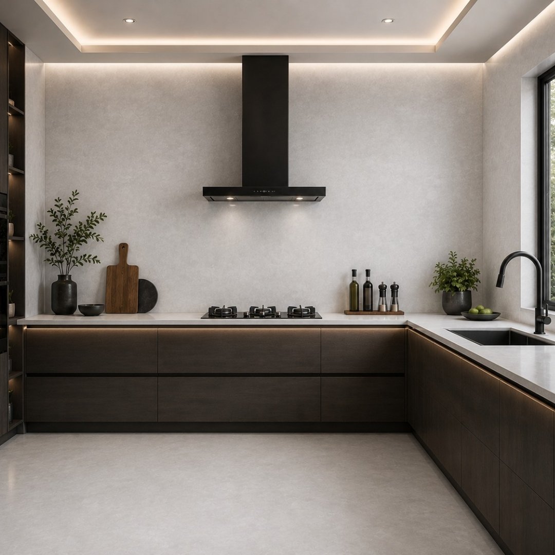 Al Artic Gray Plain Kitchen Tiles - My Home Studio
